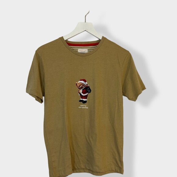 Denim & Flower Brown Merry Christmas T-Shirt - Picture 1 of 4